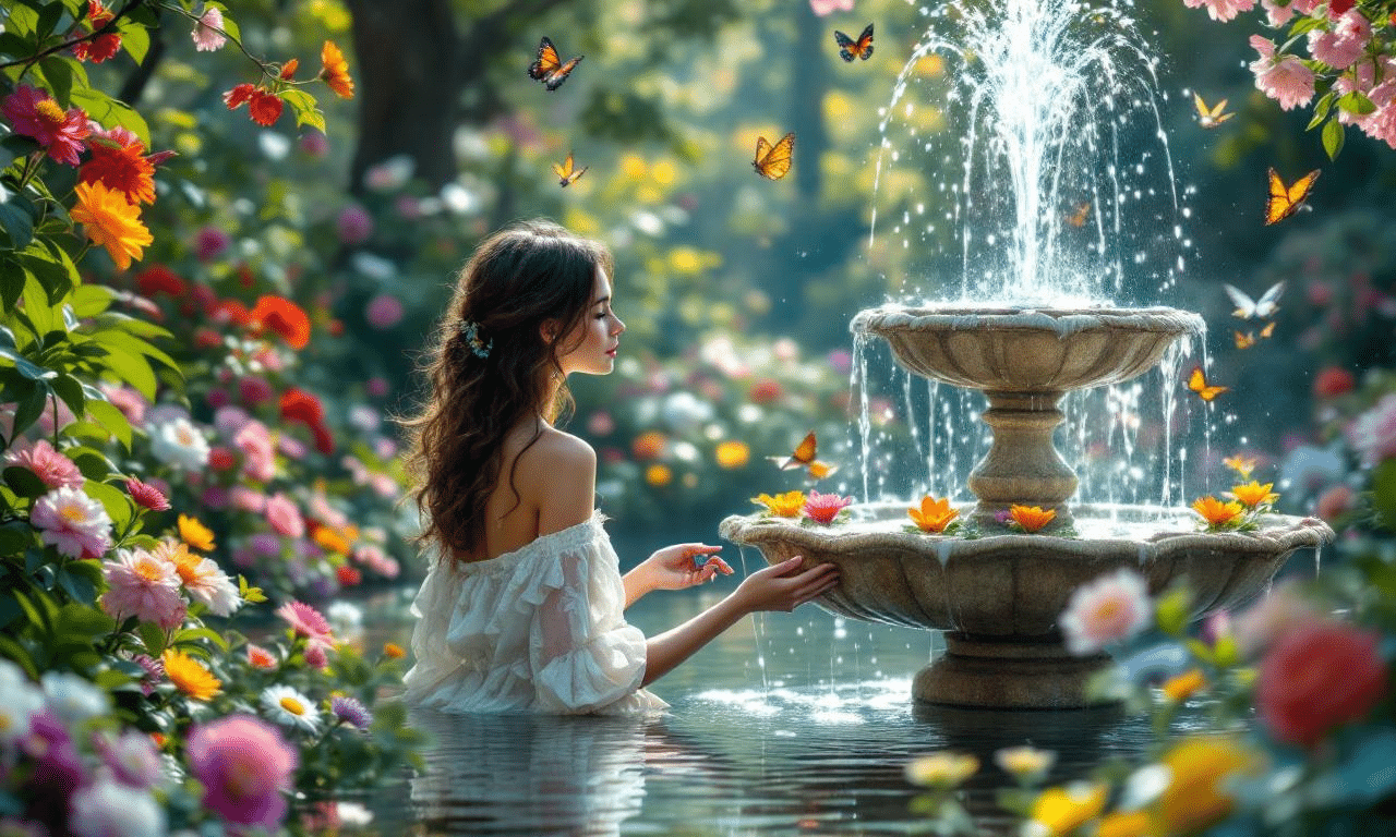 Questa fontana da giardino attira uccelli e farfalle come per magia